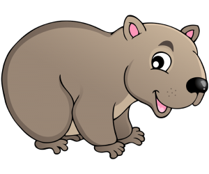 A wombat, a marsupial who lives in burrows Game