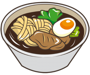 Tamago Udon, Japanese soup with egg and noodles Game