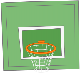 Basketball backboard and basket Game