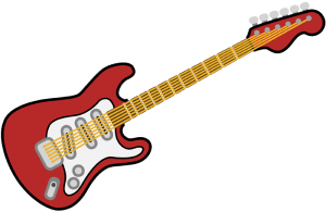 Electric guitar, instrument for modern music Game
