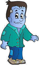 Frankenstein, child with costume Game