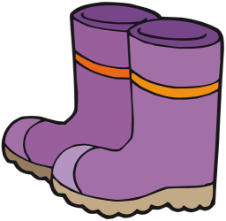 Garden boots. Rubber boots to work on the garden Game