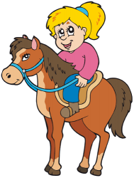 Girl practicing horseriding Game