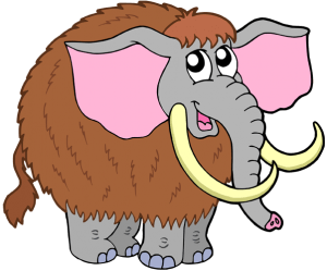 Mammouth, extinct mammal like a hairy elephant Game