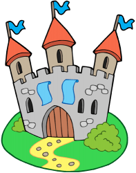 Medieval castle with three towers Game