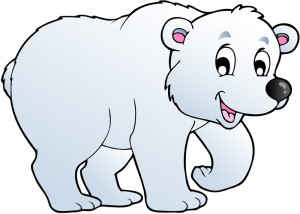 Polar bear, the largest bear lives on the ice Game