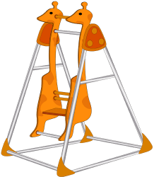 Swing with the shape of a giraffe Game