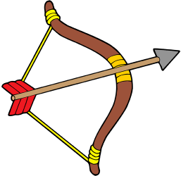The bow and the arrow, american indian's weapon Game