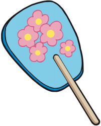 Traditional Japanese hand fan Game