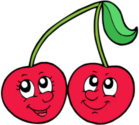 Two cherries, the fruit of the cherry tree Game