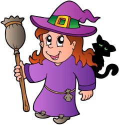 Witch with the black cat and the magic broom Game