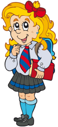 Young girl with the school uniform Game