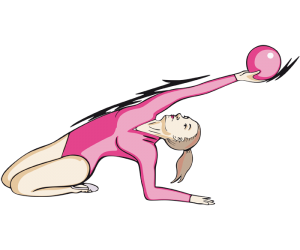 A ball exercise in rhythmic gymnastics Game
