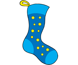 A Christmas sock for hanging on a chimney Game