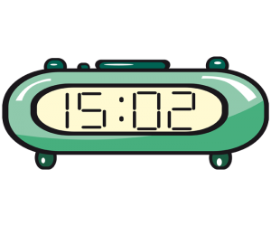 A clock radio, digital alarm clock with radio Game