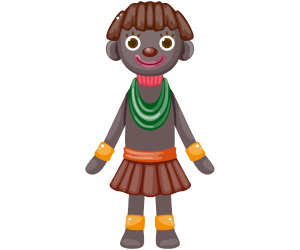 A girl from the african tribe Game