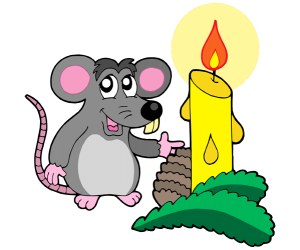 A little mouse with a Christmas candle Game