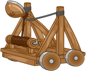 A medieval catapult to knock down the walls Game