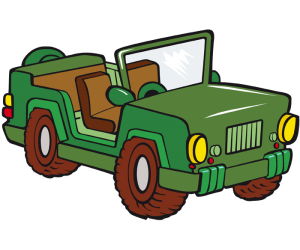 A military jeep, a military all-terrain Game