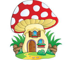 A mushroom converted in a small house Game