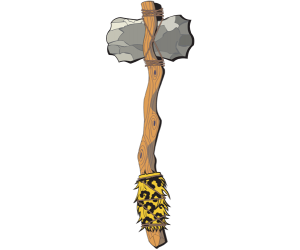 A stone axe, a prehistoric tool Game