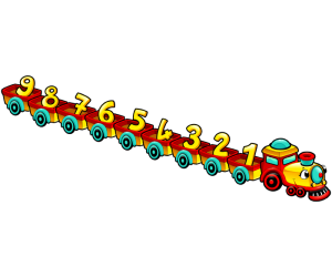 A train with the numbers from 1 to 9 Game