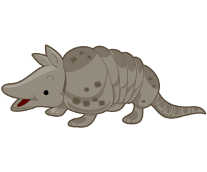 An armadillo, an American nocturnal mammal Game