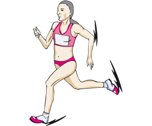 Athlete in a race of long or middle distance Game