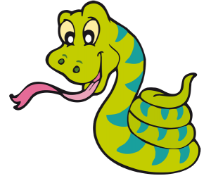 Coiled snake, carnivorous reptile Game