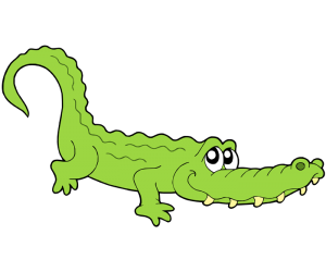Crocodile, large reptile with large teeth Game