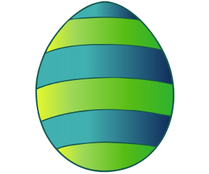 Easter egg decorated with wide stripes Game