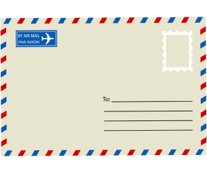 Envelope for letter to send by air mail Game