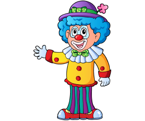 Funny clown for the birthday celebration Game