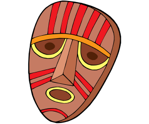 Mask for a ritual of the tribe Game