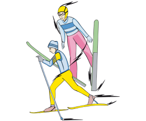 Nordic combined, XC skiing and ski jumping Game
