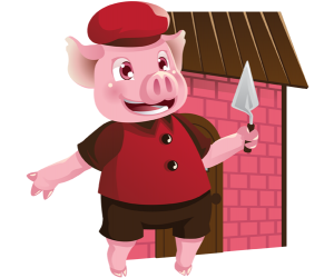 Pig and the brick house, a solid construction Game