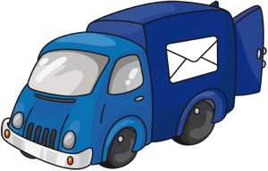 Post van, mail truck, delivery vehicle Game