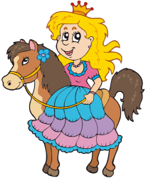 Princess with the crown on horseback Game