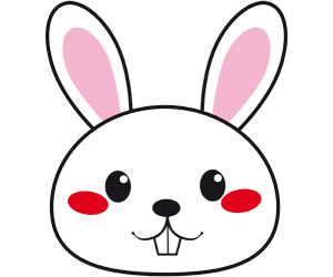 Rabbit mask. A rabbit with big ears Game