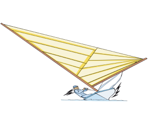 Sailing, a sport competition with sailboat Game