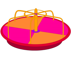 Small merry-go-round, rotating game Game