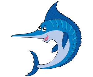 Swordfish, a large predatory fish Game