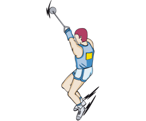 The execution of a hammer throw Game