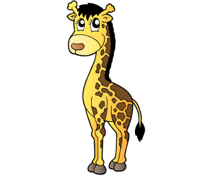 The giraffe, animal with a very long neck Game