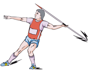 The javelin throw, an athletic discipline Game