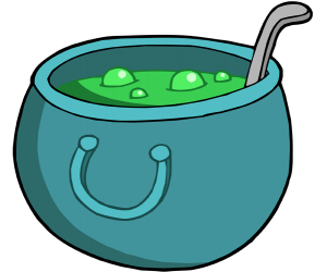 The magic potion in the cauldron of the witch Game