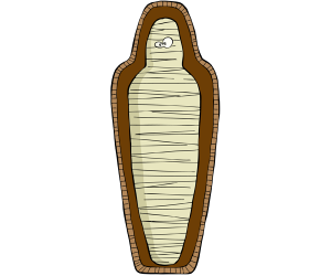 The mummy of the pharaoh in the sarcophagus Game