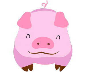 The pig, twelfth animal of Chinese horoscope Game
