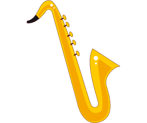 The sax, the saxophone, a woodwind instrument Game