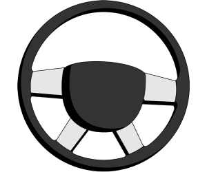 The steering wheel of an automobile Game